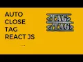 Auto Close Tag VSCode React
