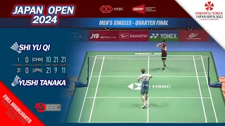 japan open 2024 shi yu qi vs yushi tanaka qf ms full highlights