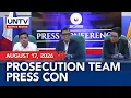 Prosecution gives Day 16 of VP Sara Duterte impeachment trial update August 17 2026