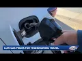 Low gas prices expected for Thanksgiving travel