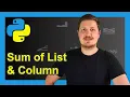 Calculate Sum in Python Examples NumPy pandas List Object One Particular Column by Group