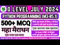 500 MCQ Marathan Python Programming Python Programming MCQ M3-R5 1 For O Level PreptShala