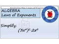 Algebra - The Laws of Exponents