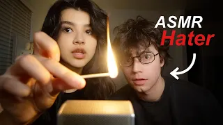 ASMR Hater? Boy Best Friend Tries ASMR for the First Time... | Sara Echeagaray