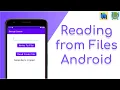 Reading From Internal Storage Android Tutorial