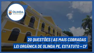 LEI ORGÂNICA OLINDA PE | AS MAIS COBRADAS EM CONCURSOS + ESTATUTO E CF