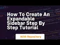 How to create an expandable sidebar step by step tutorial