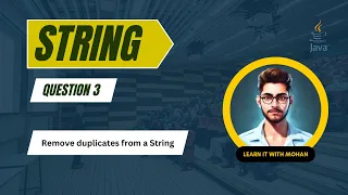 Java String Question 3 Remove Duplicate Characters from a String