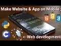 Coding on phone language like Python C C JavaScript Css Html also Web development