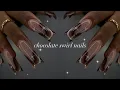 Chocolate Swirl Nails simple fall nails classy nail art ASMR