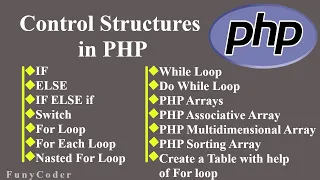 Control Structures In PHP If Else Else if Switch For loop For Each Nested For