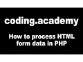 How to process HTML form data in PHP