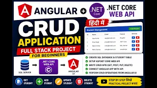 Complete CRUD App with Angular NET Core API Full Stack Project for Beginners