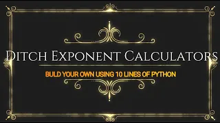 Python For Beginners 2021 Creating An Exponent Calculator In Python