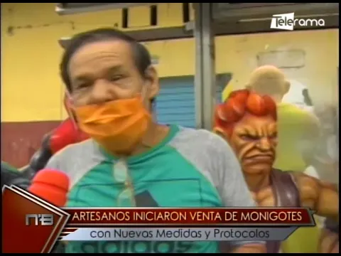Artesanos iniciaron venta de monigotes con nuevas medidas y protocolos