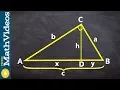 How to determine the sides of a triangle by using the geometric mean