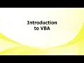AL Introduction to VBA