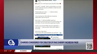 Charges considered for creator of fake Stark Co Sheriff Facebook page