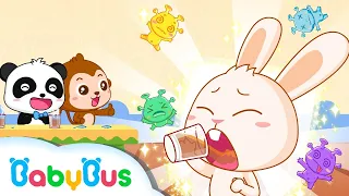 bayi panda kiki sakit jangan takut minum obat kartun anak bahasa indonesia babybus