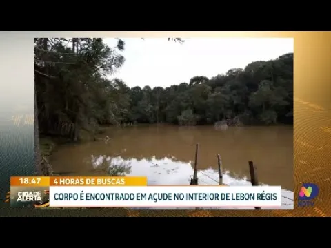 Corpo de idoso é encontrado em açude após quatro horas de busca em Lebon Régis