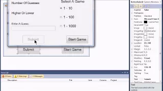 Visual Basic 2010 Express Tutorial 10 - Guess My Number Part 1 of 2