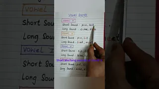 short and long vowel sound A