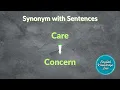 Synonyms of care English synonyms sentences Sentence synonym