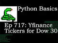 Python Basics Tutorial Download Stock Data With Yfinance Tickers For Dow 30