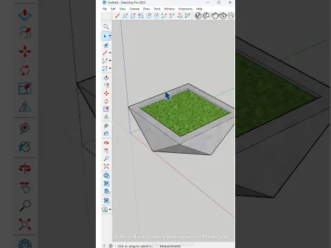 Concrete planter · SketchUp & Lumion — Nice Tower Lumion rendering training video