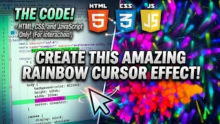 How to Create Interactive Rainbow Cursor Trail Effect using HTML CSS JS Computer Soft Skills