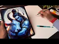 Draw With Me - Lord Shiva Drawing Shiva With Nandi Outline Tutorial