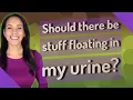 Download Lagu Should there be stuff floating in my urine?