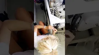 Boat work for the win! Changing the generator oil 🛠️ #sailingfamily #boatwork #boatlife