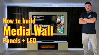 DIY Floating TV Wall with LED Lights Clean Modern Look TVmountLA