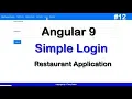 Angular 9 Projects Restaurants App in angular Simple login page in angular Angular 9 login page