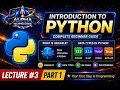 Introduction to Python Variables Data Types Beginner Guide Lecture Part 1 Alpha X Tech