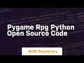 Pygame rpg python open source code