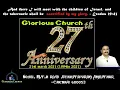 Glorious Church 27th Anniversary welcome speech convention opening prayer