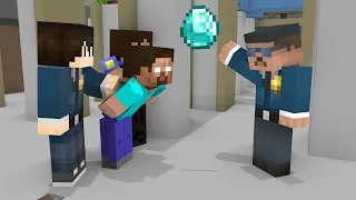 Herobrine searches for diamonds (Blue Streak) Part 1 - Minecraft Animation