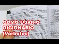 LINGUA PORTUGUESA - Como usar o dicionario