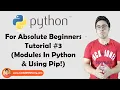 Using Modules Pip In Python Python Tutorials For Absolute Beginners In Hindi