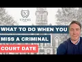 Missed Criminal Court Dates in Indiana