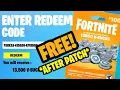 FREE 13 500 V-BUCKS GIFT CARD REDEEM CODE GLITCH AFTER PATCH
