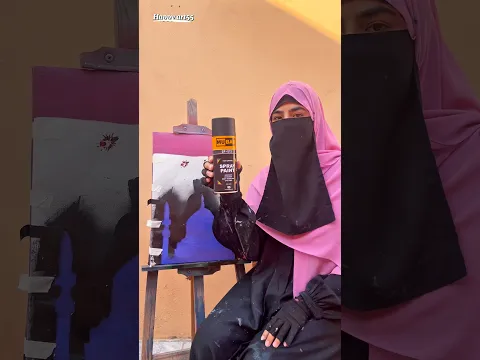 الرَّحِيم Ar Raheemo Calligraphy 🥀Art Using Stencil Spray Paint Masjid Moonlight Painting/ #shorts