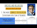 5 Fractals and Recursion Two more examples for recursion Countdown and Sum of Numbers