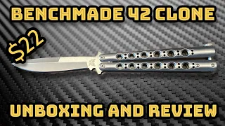 Benchmade Balisong BM42 Butterfly Knife Clone Review and Unboxing from DHgate First Flipping ever