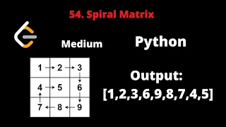 LEETCODE 54 SPIRAL MATRIX PYTHON