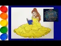 Disney Princess Belle Colouring Pages For Kids