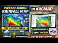 How to Create Average Annual Rainfall Map in ArcMap CHRS Data Portal rainfall