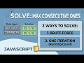 485 Max Consecutive Ones - LeetCode JavaScript